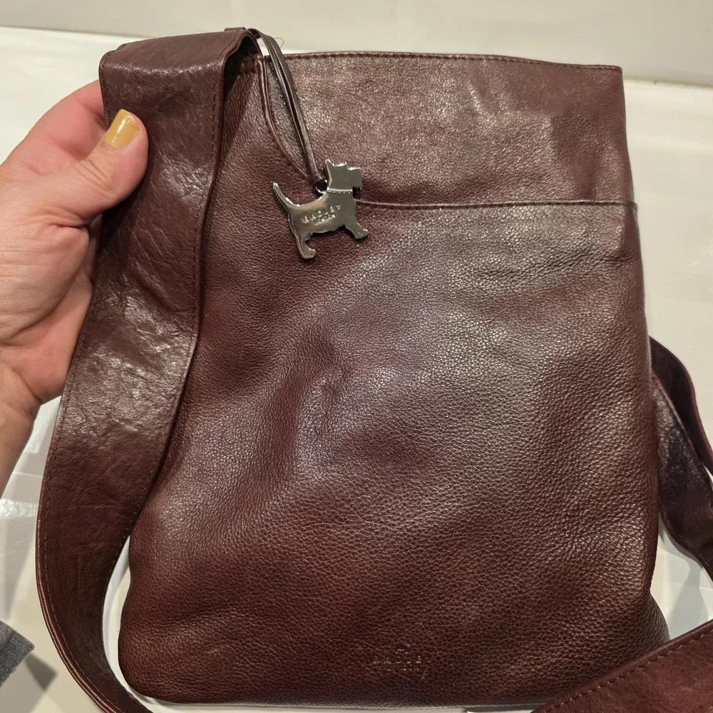 Radley London Womens Pockets Icon Leather Crossbody Bag In‎ Brown Purse